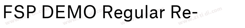 FSP DEMO Regular Re字体转换